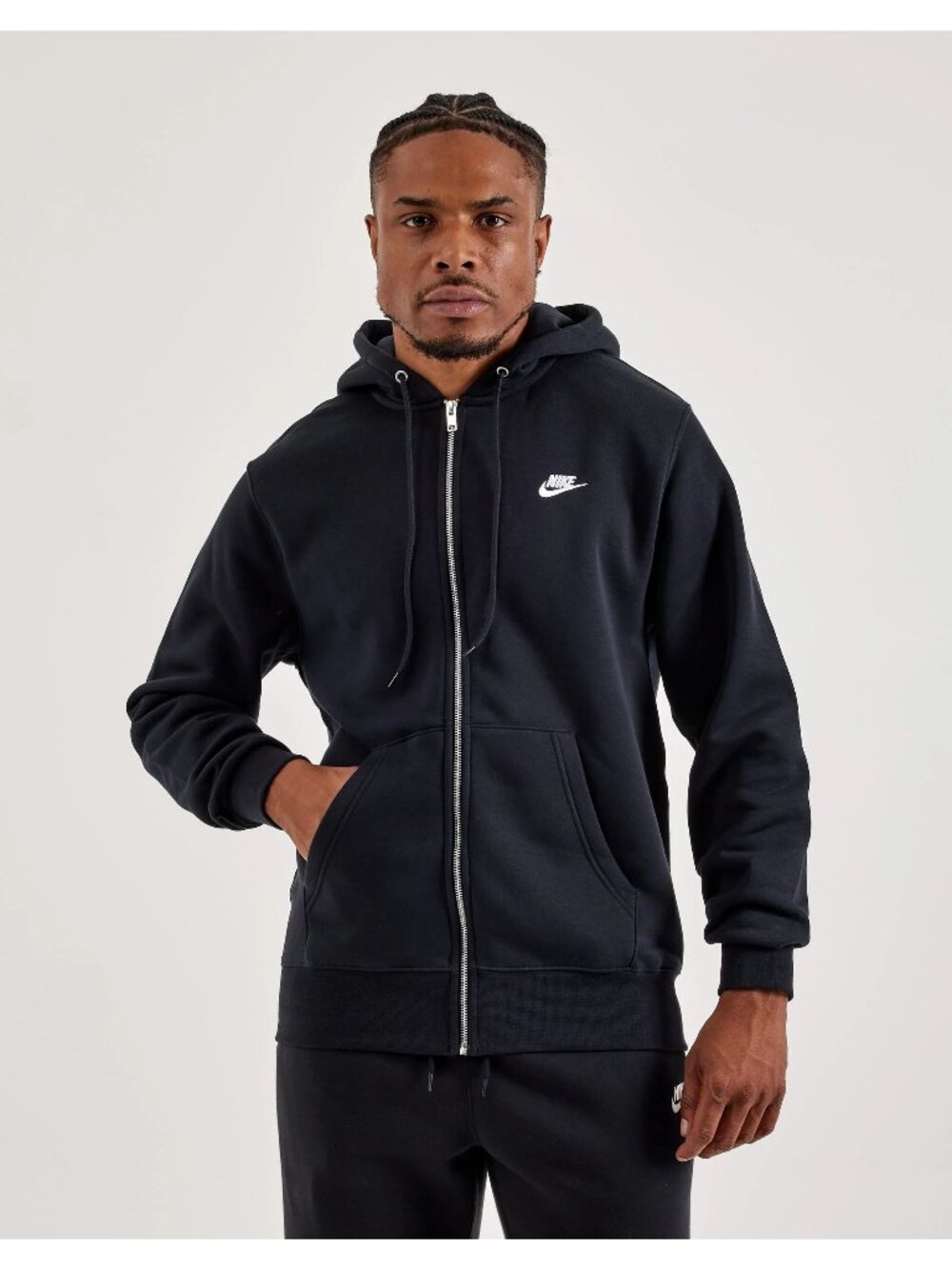 Nike Men's Nike Club Full-Zip Hoodie Black Size XL NEW WITH TAGS!